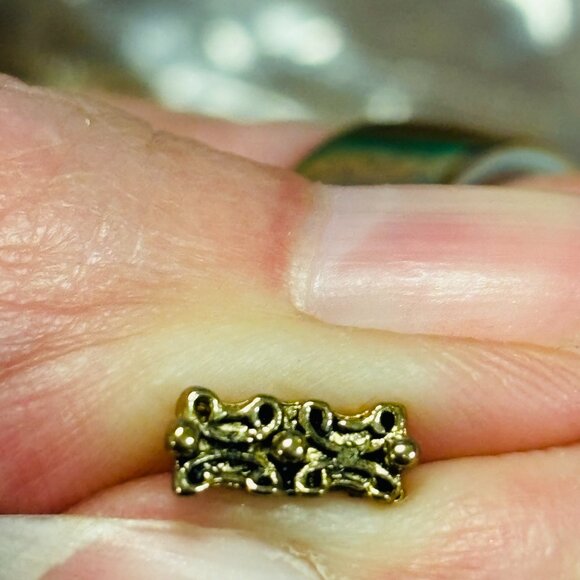 Pewter Spacers and Rondelle (Antique Pewter and Atq Gld) Beads Jewelry Crafts - Picture 9 of 9